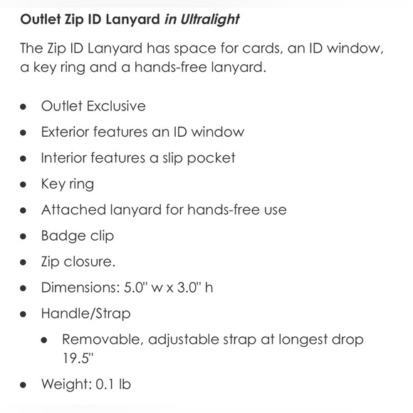 Vera Bradley Zip ID Lanyard. Ultralight. “Midday Garden” Colorful  NWT - Picture 4 of 4